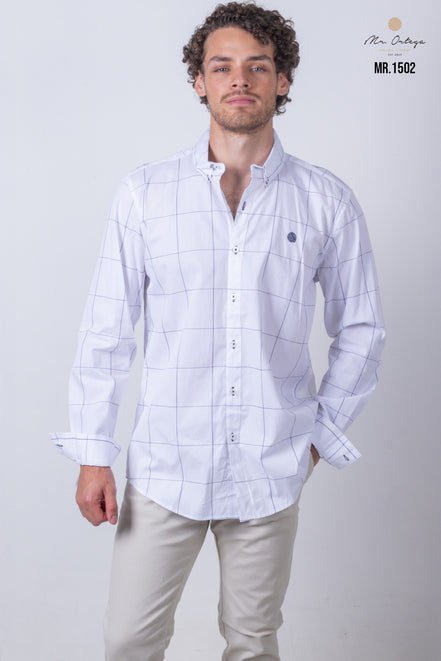 CAMISA CUADROS BLANCO