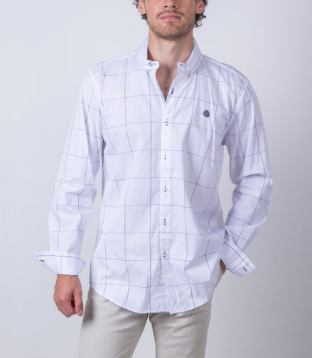 CAMISA CUADROS BLANCO