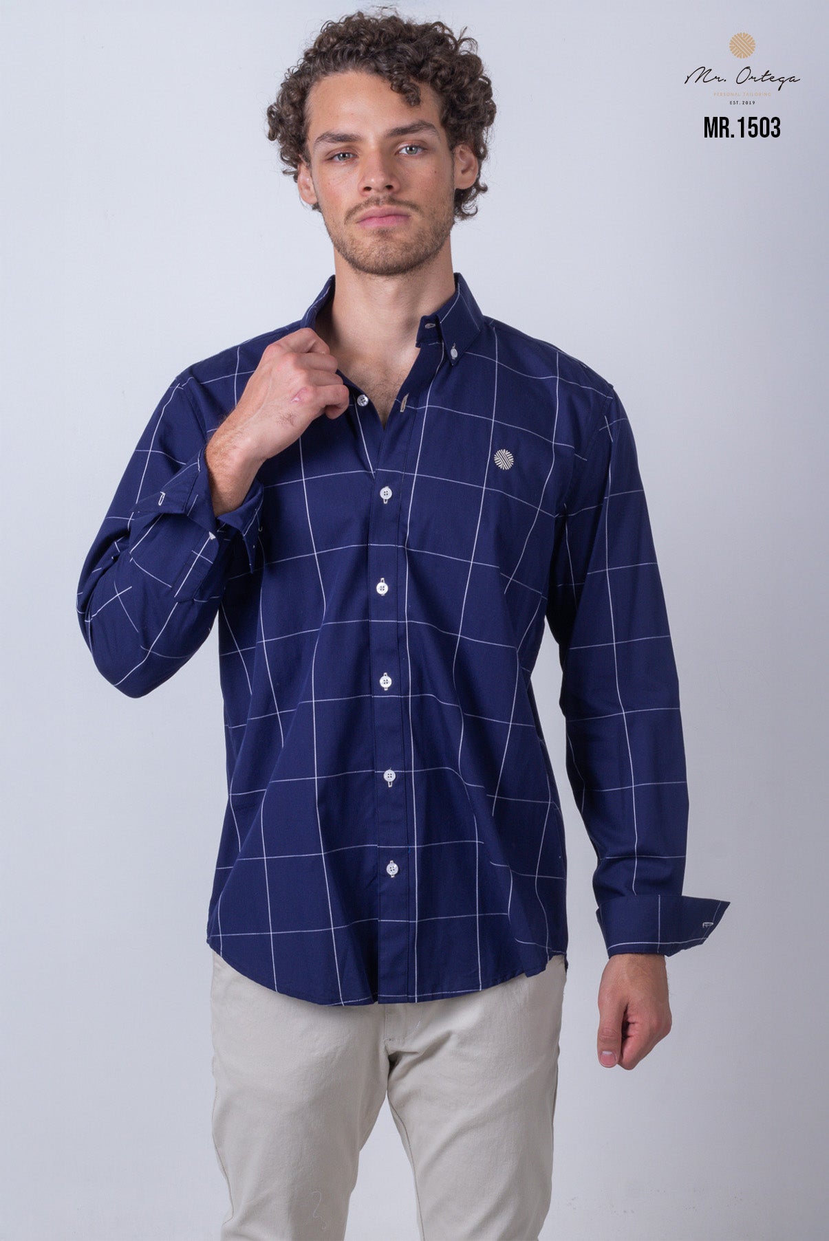 CAMISA CUADROS AZUL MARINO