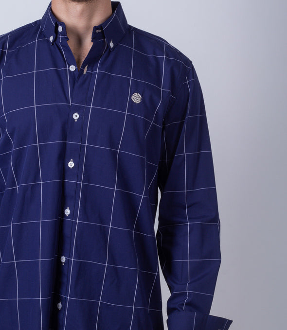 CAMISA CUADROS AZUL MARINO