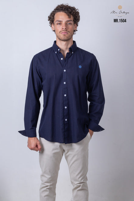 CAMISA AZUL MARINO LISA