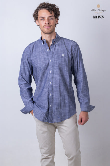 CAMISA LISA AZUL MARINO