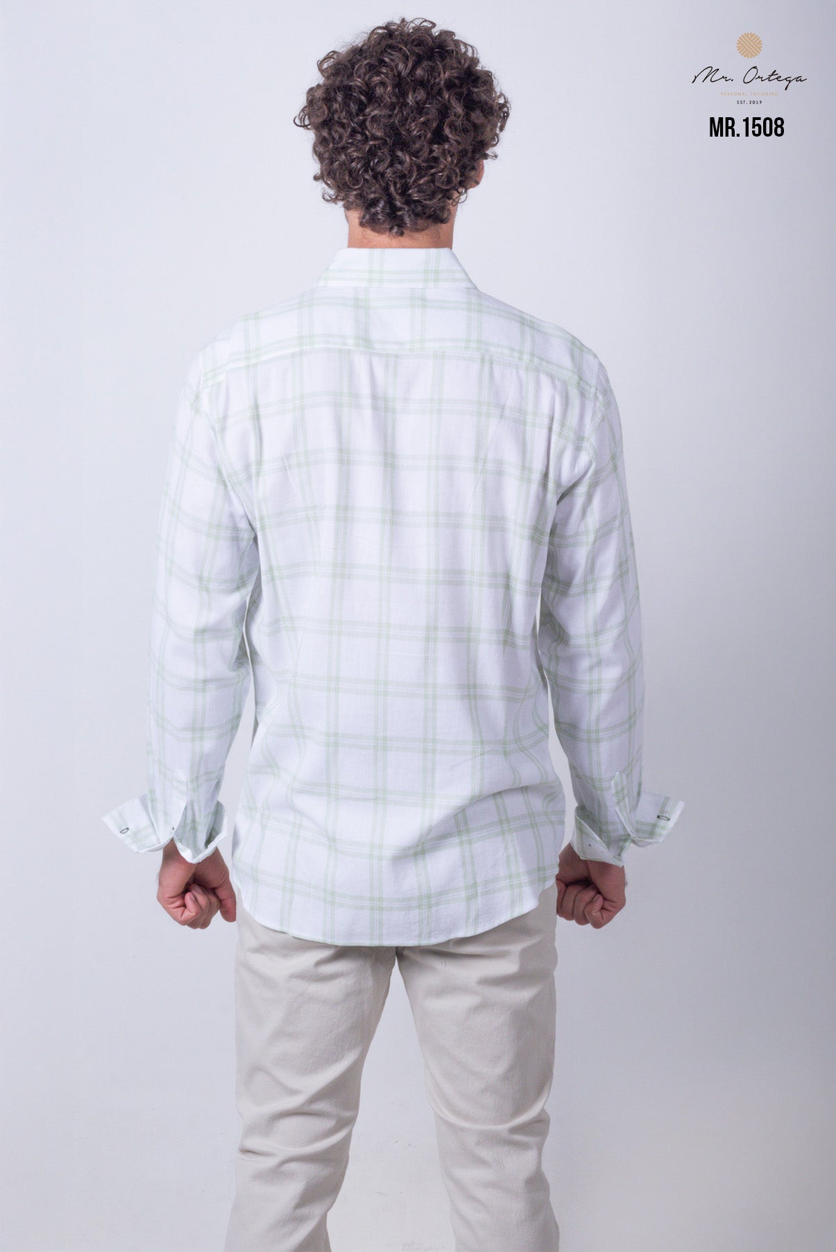CAMISA CUADROS BLANCO Y VERDE