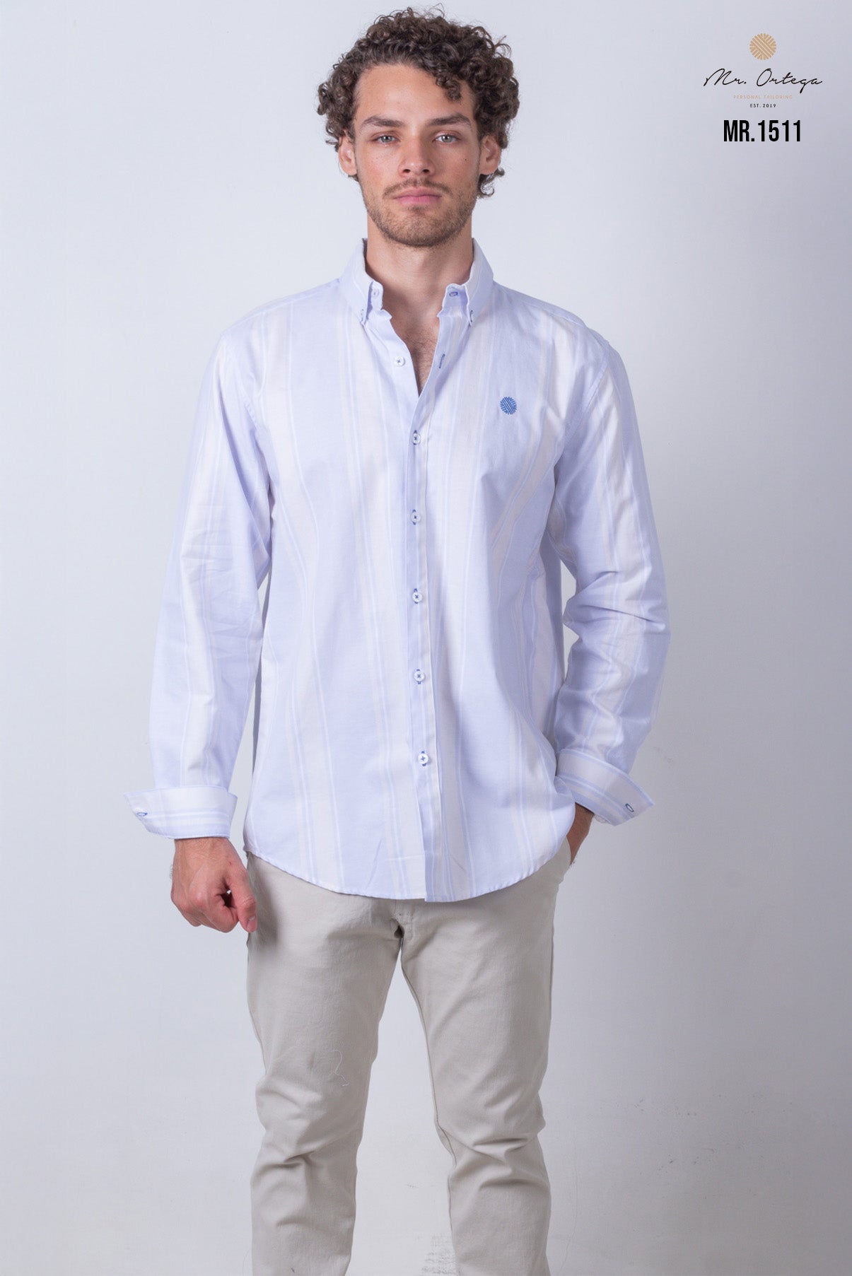 CAMISA CUADROS AZUL Y BLANCO MANGA LARGA