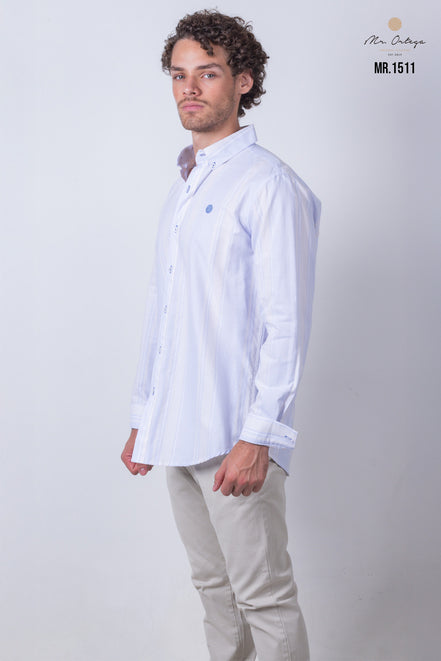 CAMISA RAYAS AZUL Y BLANCO