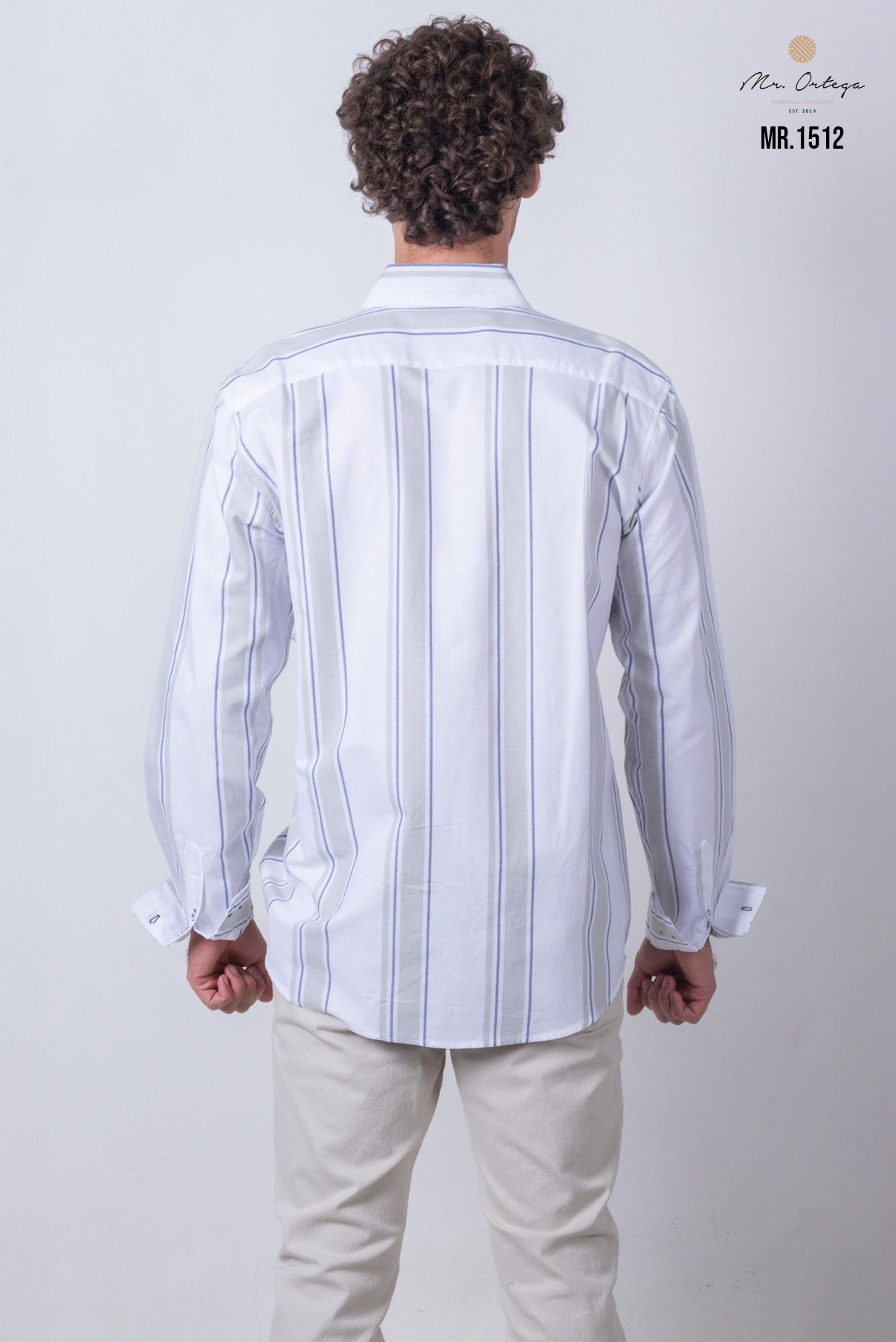 CAMISA RAYAS BLANCO, AZUL Y VERDE