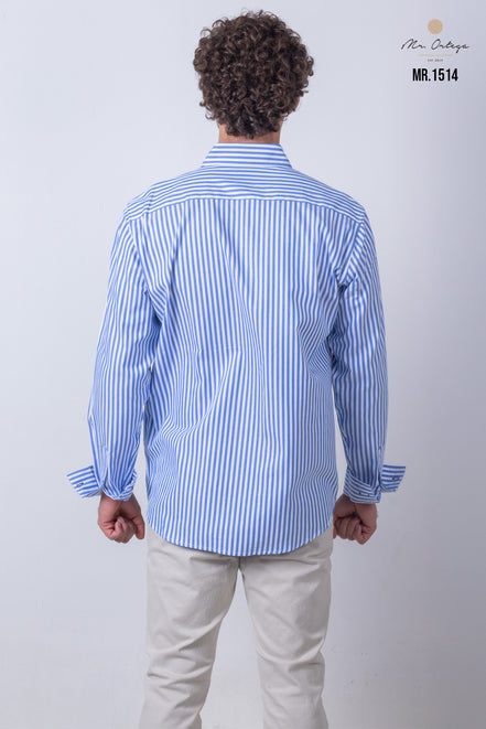 CAMISA RAYAS AZUL Y BLANCO