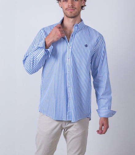 CAMISA RAYAS AZUL Y BLANCO