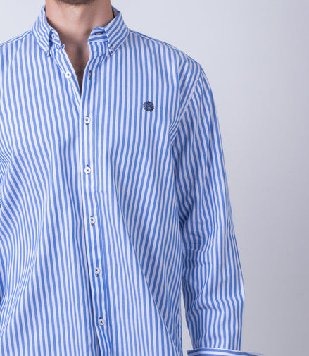 CAMISA RAYAS AZUL Y BLANCO