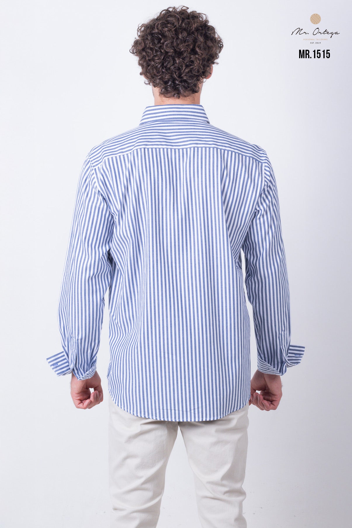 CAMISA RAYAS AZUL MARINO Y BLANCO