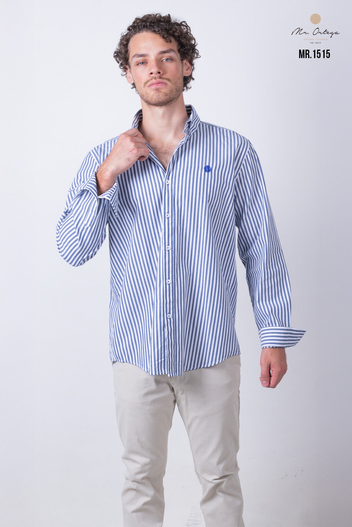 CAMISA RAYAS AZUL MARINO Y BLANCO