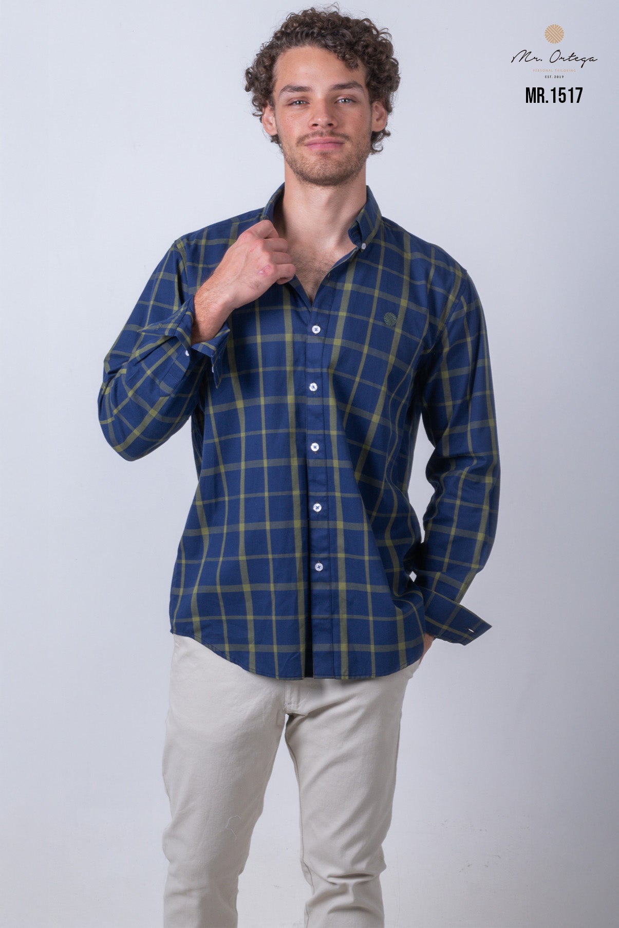 CAMISA CUADROS AZUL MARINO Y VERDE