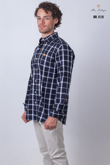 CAMISA CUADROS NEGRO Y BLANCO