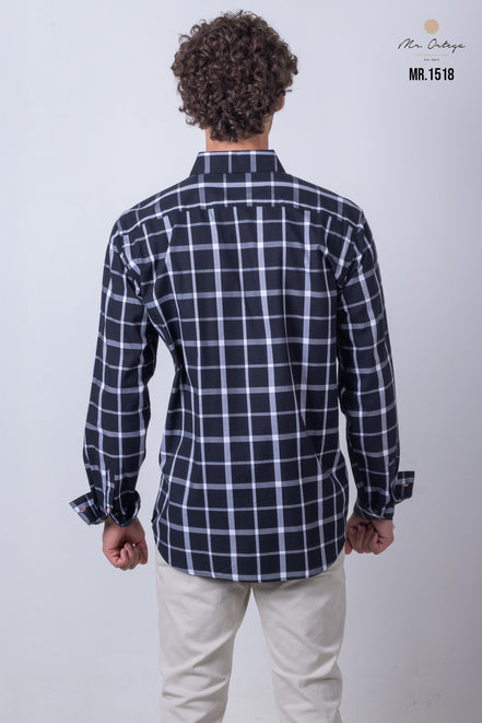CAMISA CUADROS NEGRO Y BLANCO