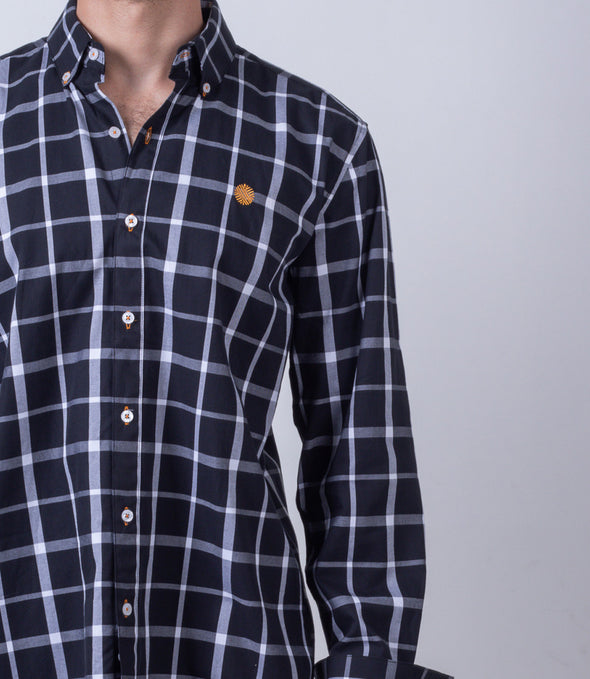 CAMISA CUADROS NEGRO Y BLANCO