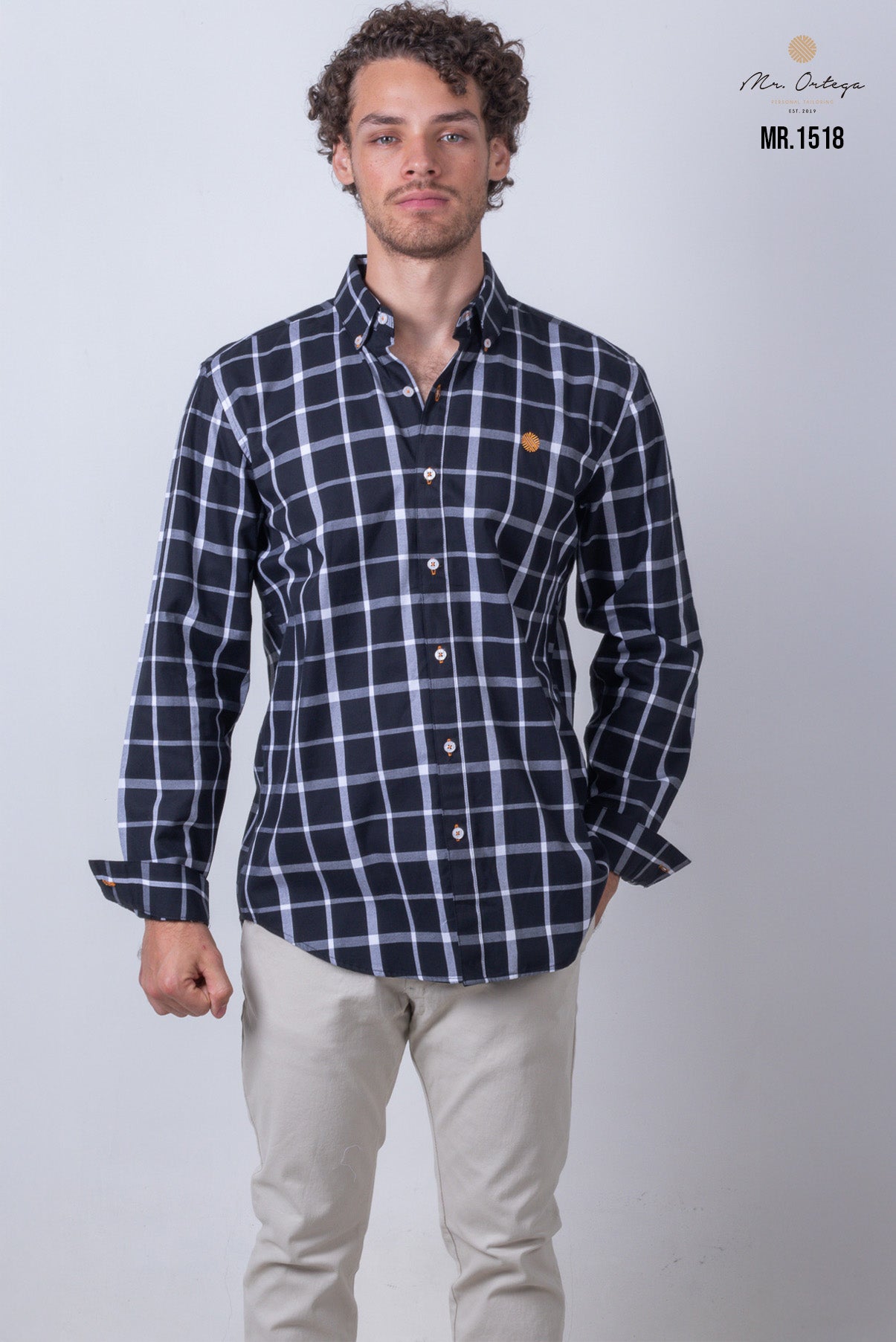 CAMISA CUADROS NEGRO Y BLANCO
