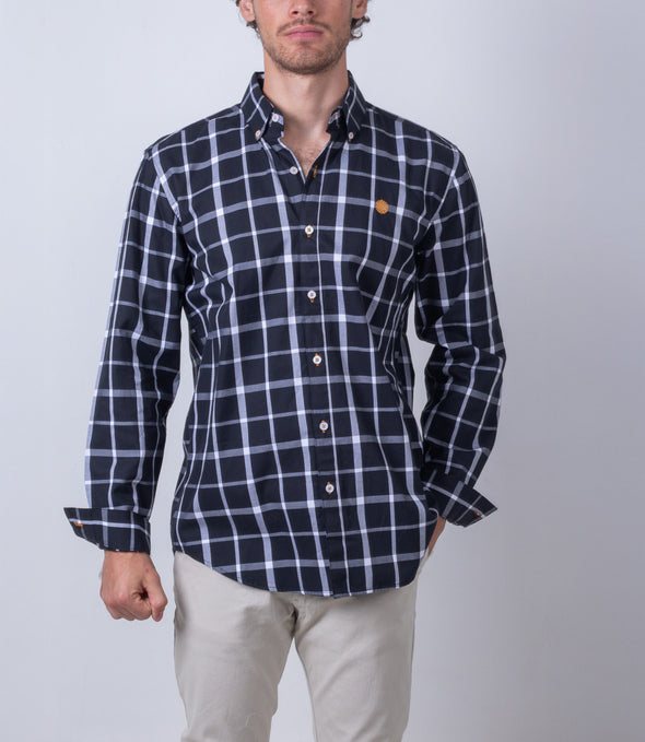 CAMISA CUADROS NEGRO Y BLANCO