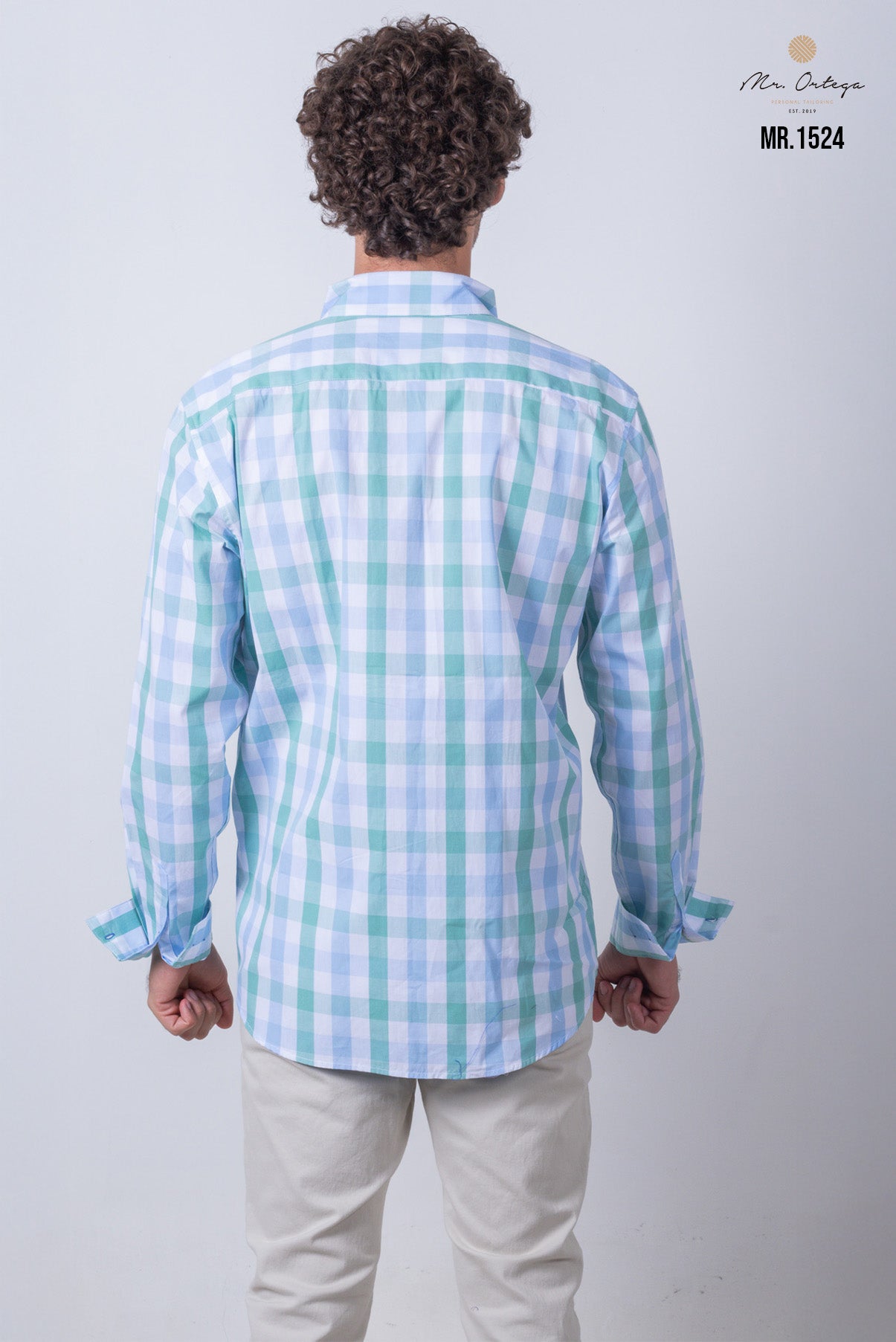 CAMISA CUADROS BLANCO, VERDE Y AZUL