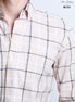 CAMISA BEIGE, AZUL Y BLANCO