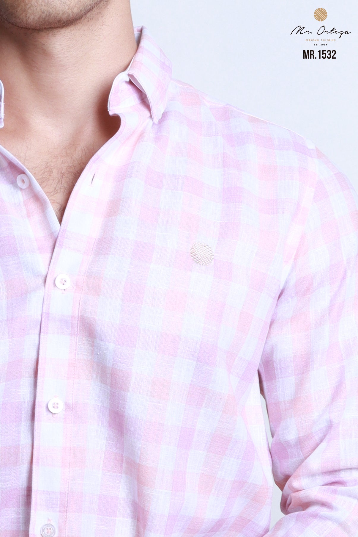CAMISA CUADROS ROSA, CORAL Y BLANCO