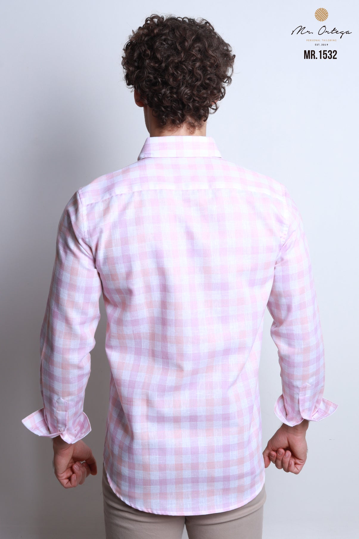 CAMISA CUADROS ROSA, CORAL Y BLANCO