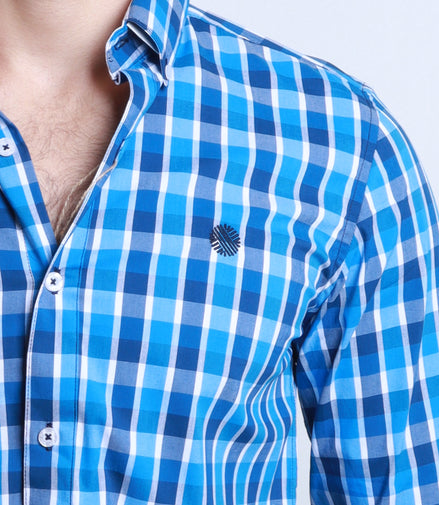 CAMISAS CUADROS AZUL Y BLANCO