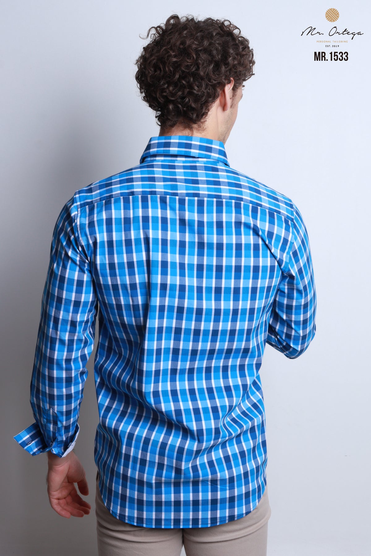 CAMISAS CUADROS OXFORD BLANCO, CUADROS AZUL REY, MARINO Y BLANCO MANGA LARGA