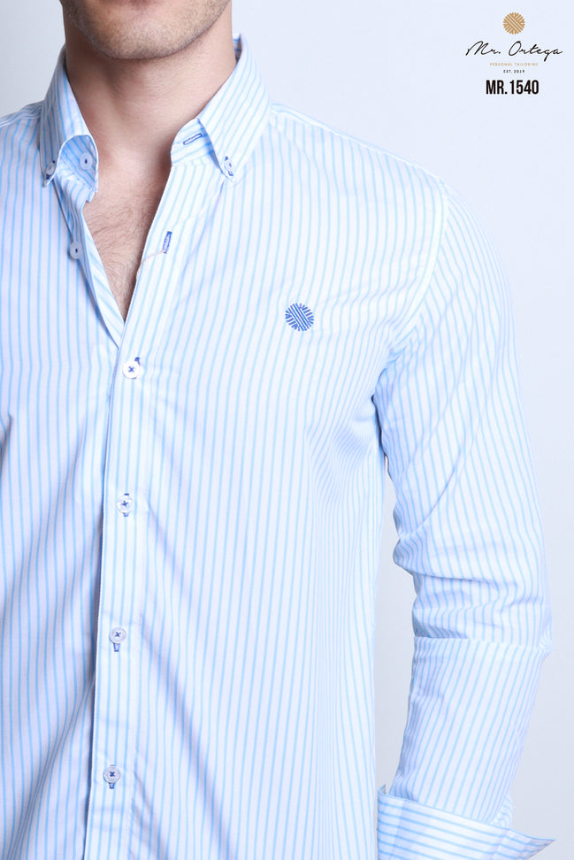 CAMISA RAYAS AZUL CLARO Y BLANCO