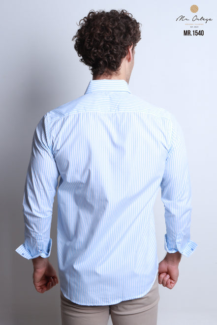 CAMISA RAYAS AZUL CLARO Y BLANCO