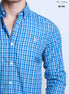 CAMISA AZUL REY, AZUL MARINO Y GRIS