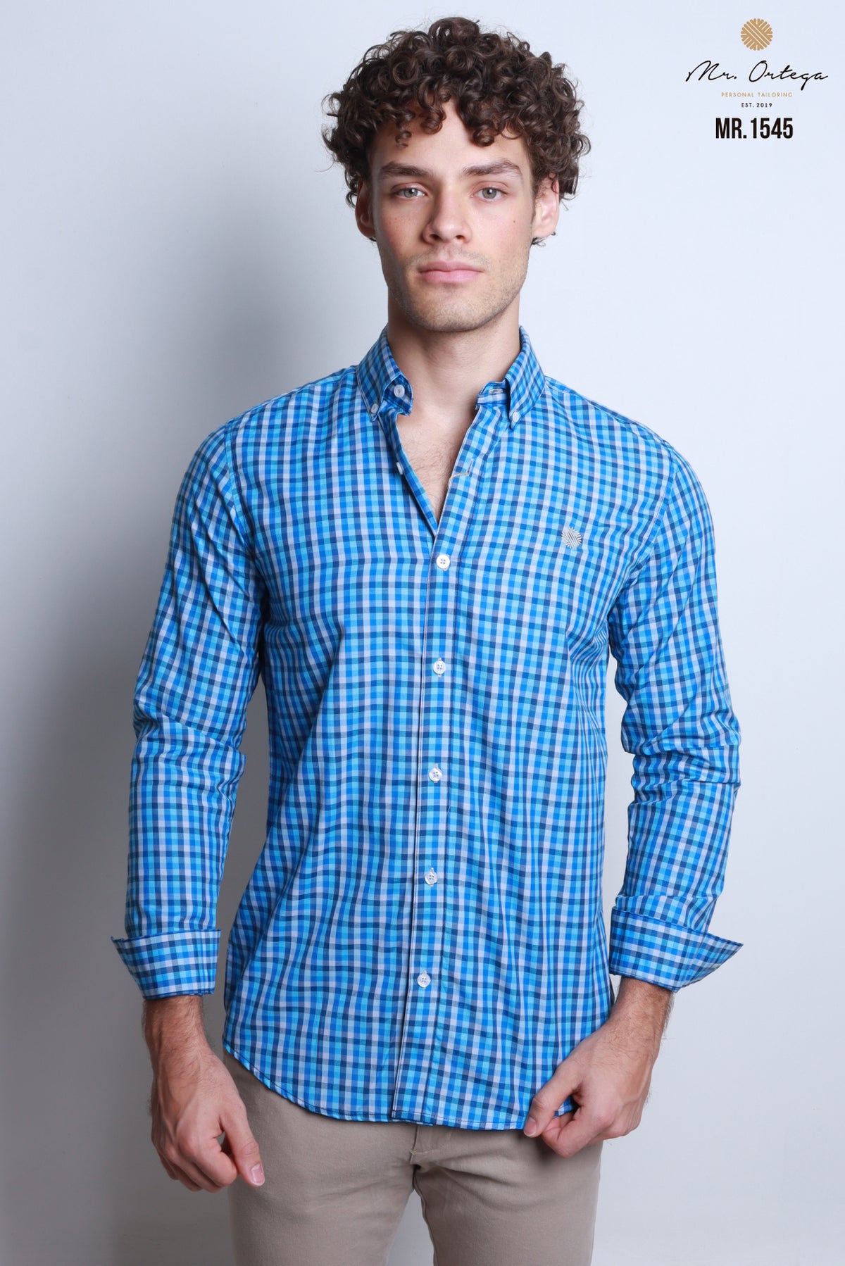 CAMISA CUADROS AZUL CIELO, REY, MARINO Y GRIS MANGA LARGA