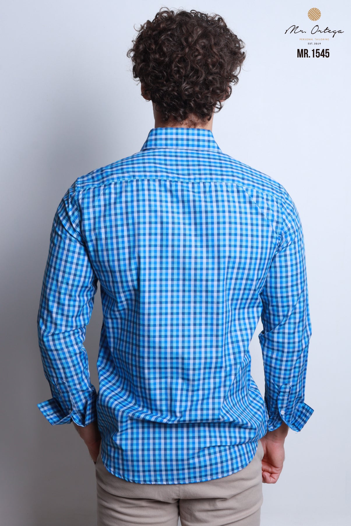 CAMISA AZUL REY, AZUL MARINO Y GRIS
