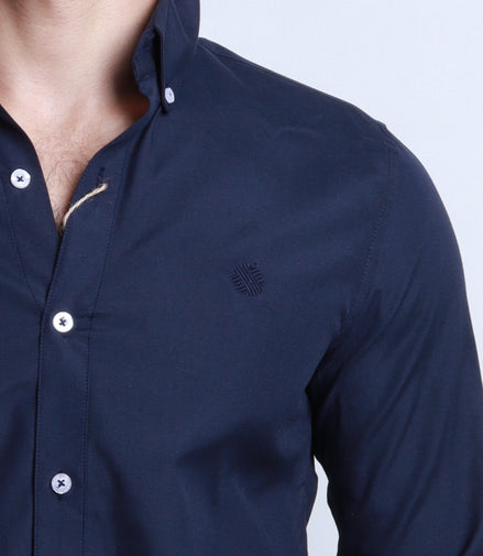 CAMISA LISA AZUL MARINO