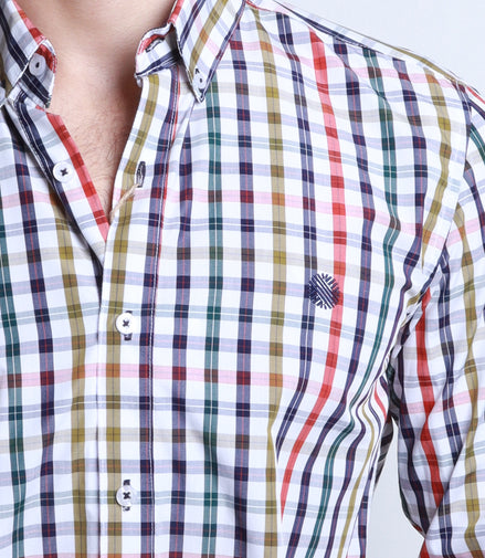 CAMISA CUADROS ROJO, AZUL, VERDE, BLANCO