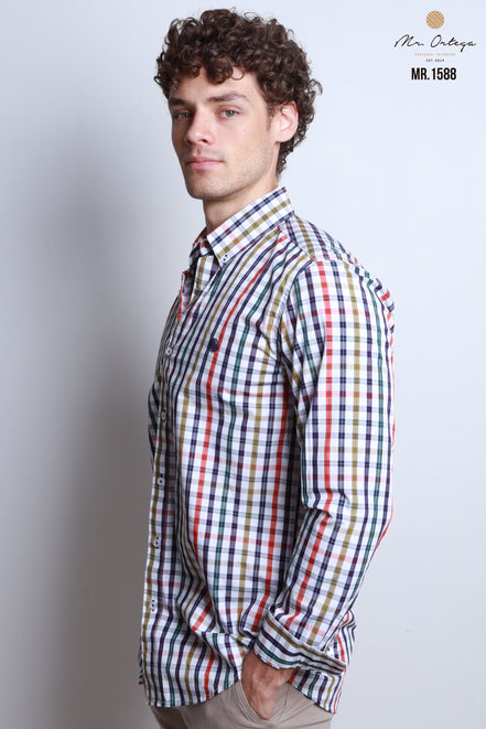 CAMISA CUADROS ROJO, AZUL, VERDE, BLANCO