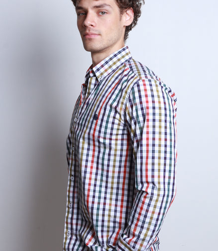CAMISA CUADROS ROJO, AZUL, VERDE, BLANCO