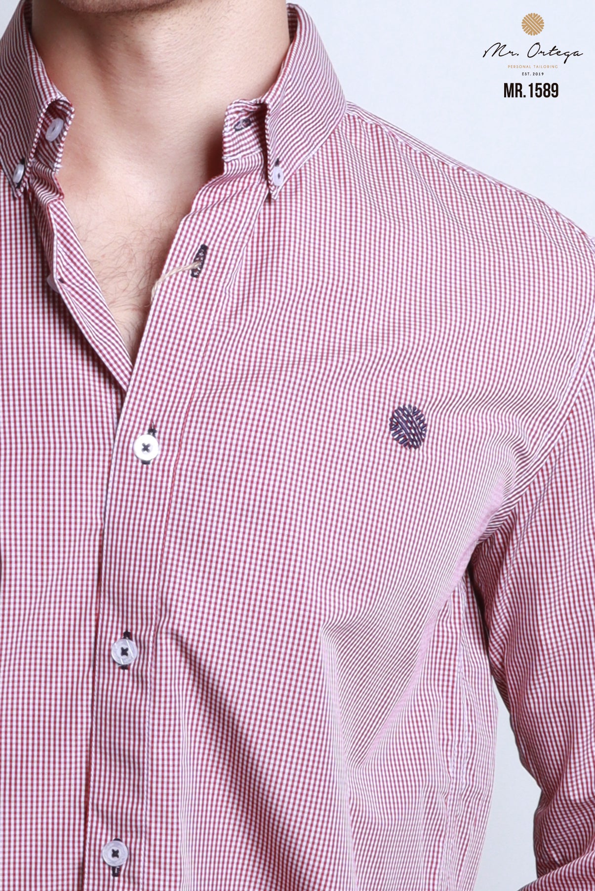 CAMISA CUADROS TINTO Y BLANCO