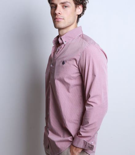 CAMISA CUADROS TINTO Y BLANCO