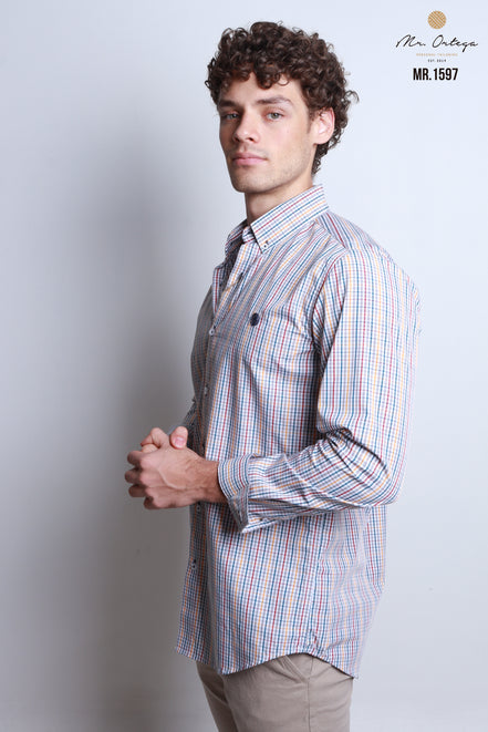 CAMISA CUADROS VERDE, ROJO, AMARILLO