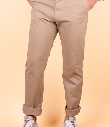 PANTALÓN GABARDINA BEIGE CORTE REGULAR
