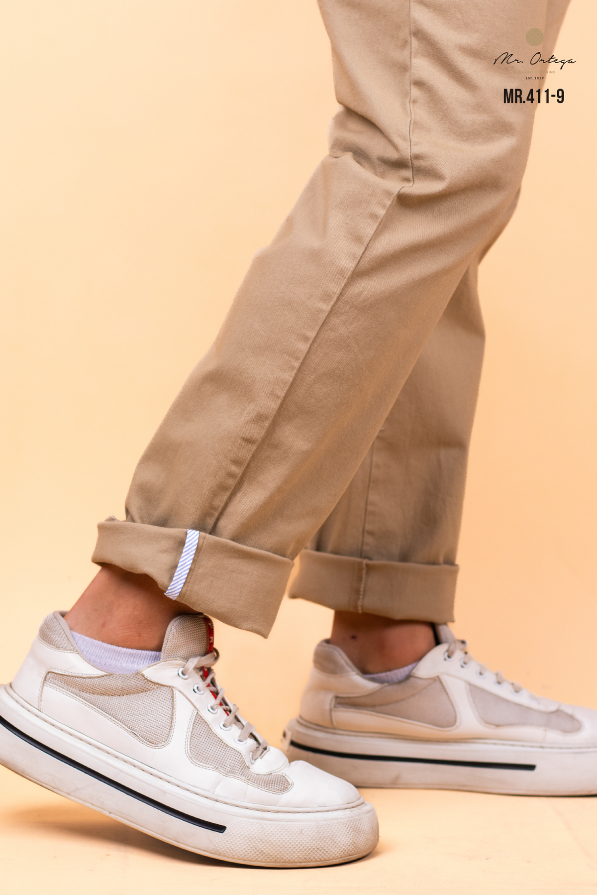 PANTALON DE GABARDINA BEIGE CAMEL