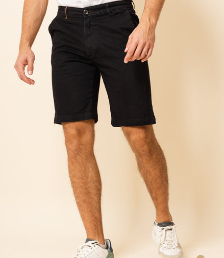 BERMUDA DE GABARDINA NEGRO