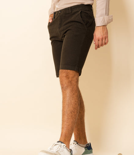 BERMUDA GABARDINA VERDE OLIVO
