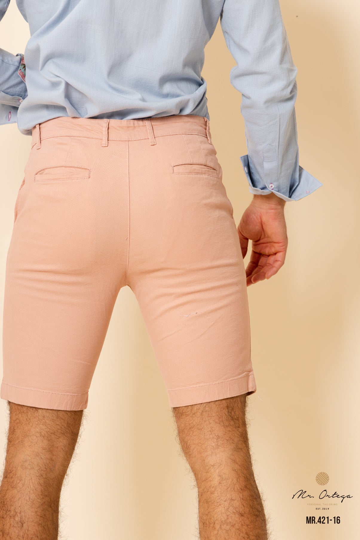 BERMUDA DE GABARDINA ROSA