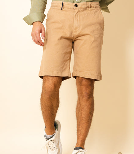 BERMUDA DE GABARDINA BEIGE