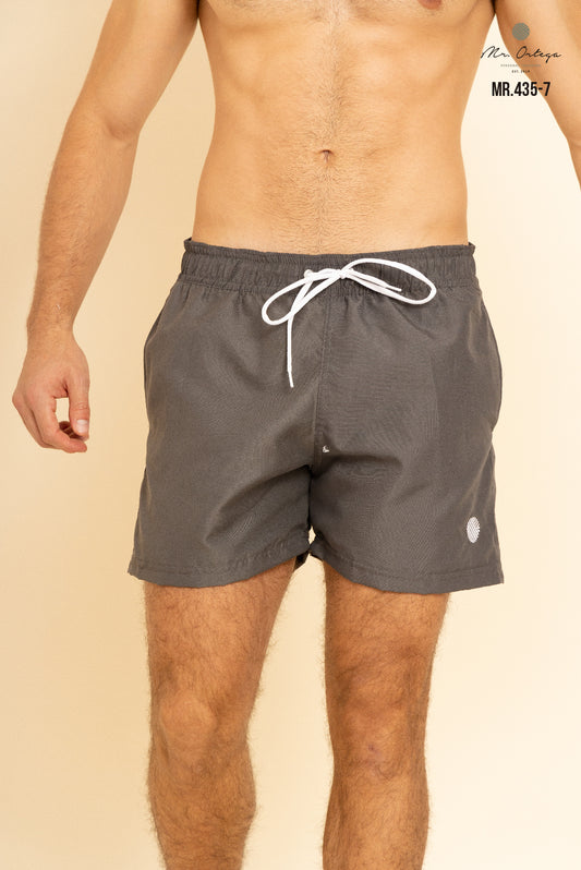 Traje De Baño Liso Gris