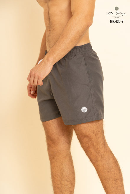 Traje De Baño Liso Gris