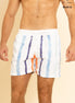 TRAJE DE BAÑO RAYAS BLANCO, NARANJA Y AZUL