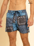 TRAJE DE BAÑO ESTAMPADO AZUL MARINO