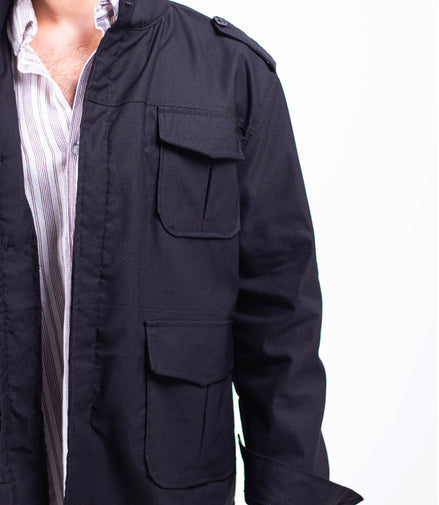 CHAMARRA GABARDINA NEGRO